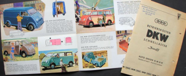 DKW Schnell-Laster 3=6 Modelprogram 1954 Carbrochure (10397)